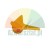 Orange plastic component for poultry equipment on a white background.
