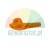 Orange plastic mounting element or lever on a white background.