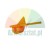 Orange plastic component of a construction or finishing tool on a white background.