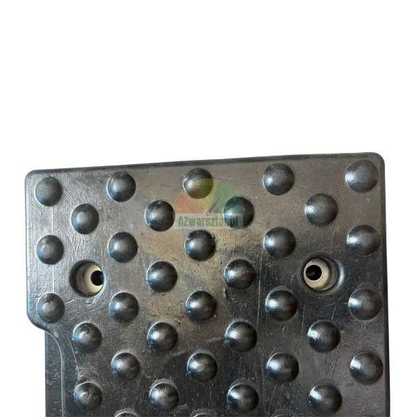 Black anti-slip rubber mat with raised studs and mounting holes.