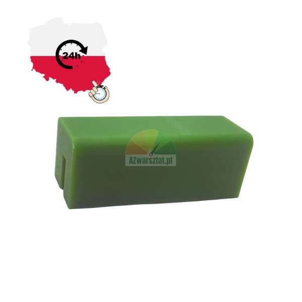 Green rectangular plastic element with a 24h shipping icon from Poland