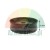 Black plastic guide pulley with a height of 2.2 cm on white background