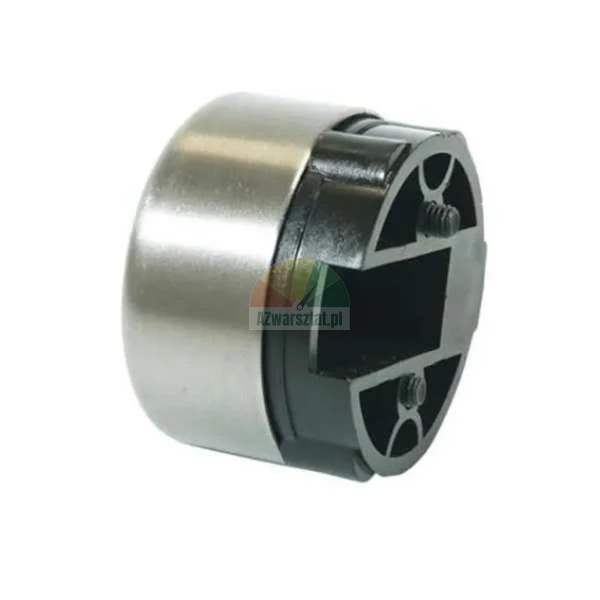 Replacement shower door handle part with a silver metallic finish and black plastic mounting base.