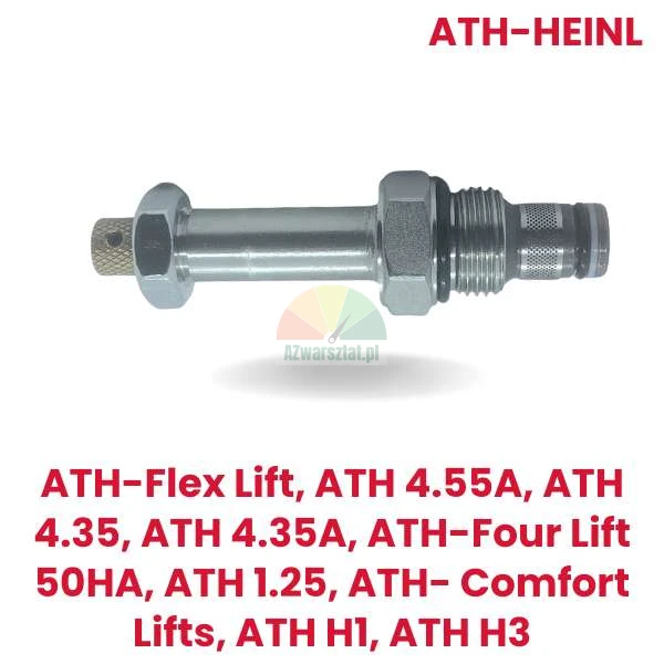 ATH-Heinl replacement lowering valve for car lift models ATH-Flex Lift, ATH 4.55A, ATH 4.35, ATH 4.35A, ATH-Four Lift 50HA, ATH 1.25, ATH-Comfort Lifts, ATH H1, ATH H3.