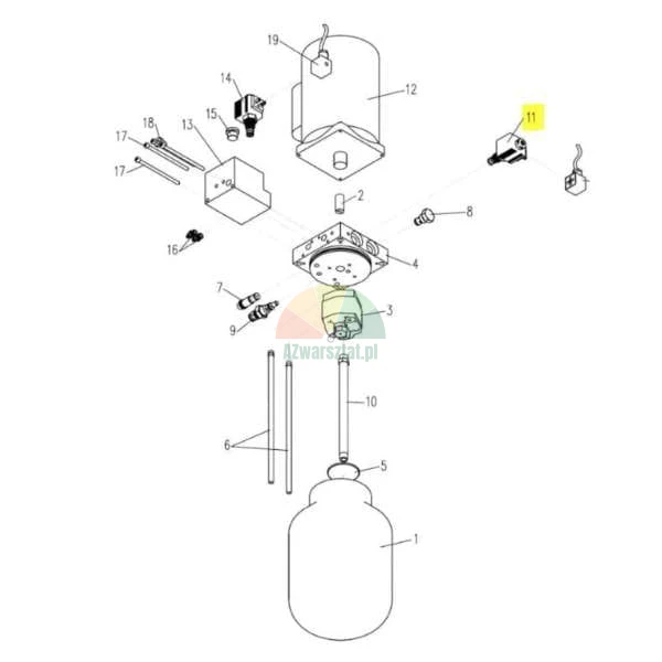 Exploded view diagram of lift components with ATH-Heinl lowering valve highlighted.