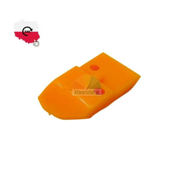 Orange tile leveling system wedge with two mounting holes