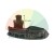 Black plastic spare part with a vertical measurement of 21 mm