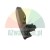 Black plastic car door handle cover or automotive trim part on a white background.