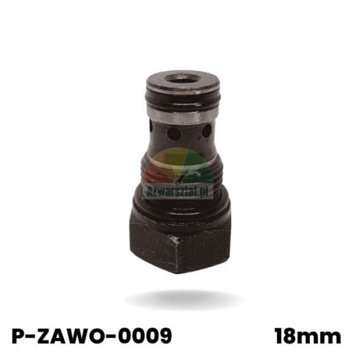 Metal check valve with 18mm thread, part number P-ZAWO-0009