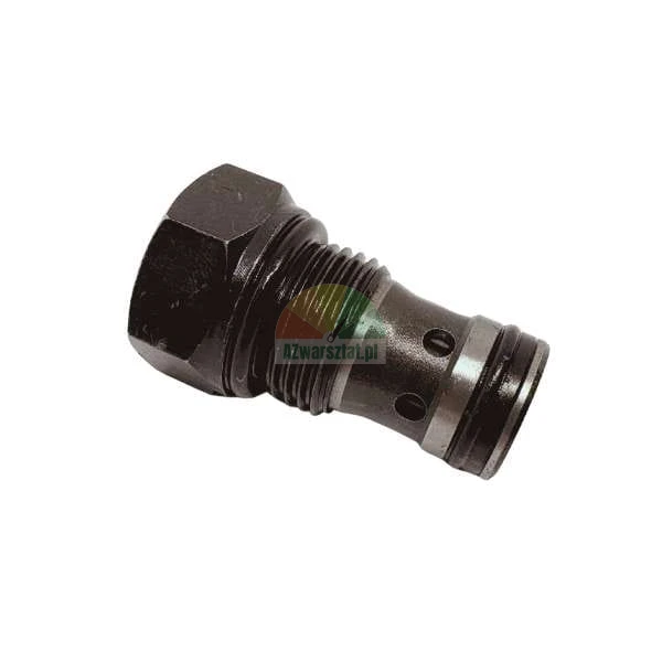 Black metal banjo bolt for hydraulic systems with external thread and port holes