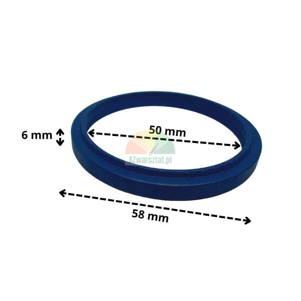 Blue hydraulic cylinder seal 50x58x6 mm