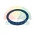 Blue polyurethane ring seal on a white background