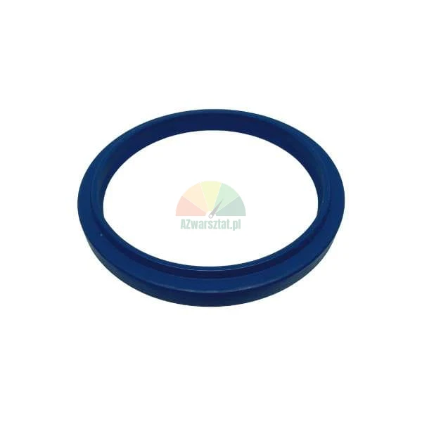 Blue polyurethane ring seal on a white background