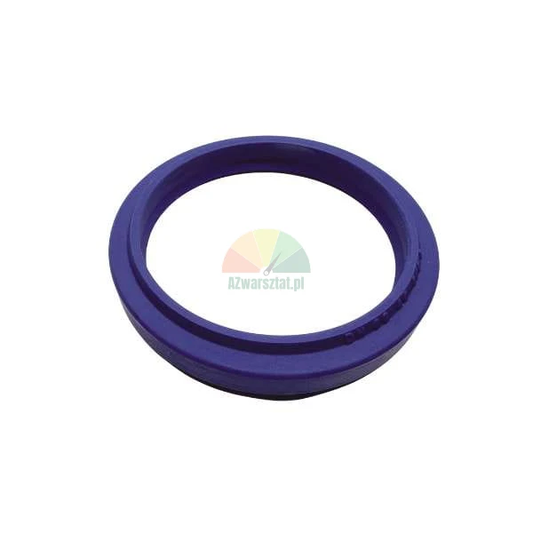 Blue rubber gasket sealing ring on a white background