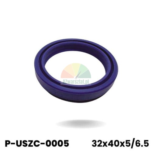 Blue hydraulic cylinder seal with dimensions 32x40x5/6.5
