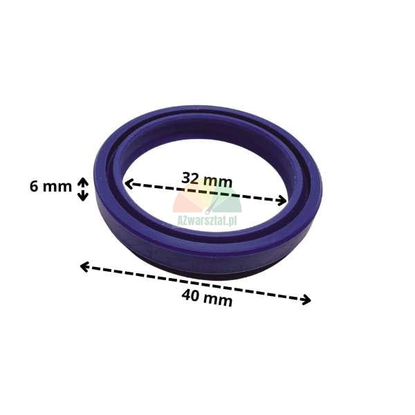 Blue hydraulic cylinder seal 32x40x5/6.5 mm