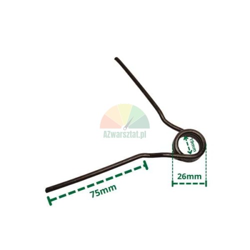 26mm torsion spring, 75mm arm