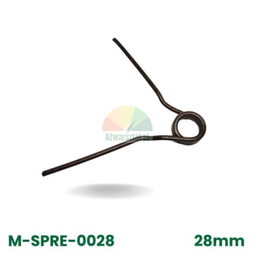 28mm torsion spring, black metal technical spring