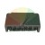 Black plastic rectangular end cap with internal ribbing on a white background.