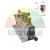 Pneumatic control valve with silencers and two additional push-in fittings with dimensions 10 mm and 24 mm height.