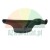 Black, glossy bowl with an organic, asymmetric shape resembling the silhouette of a bird.