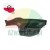 Black plastic cover or mounting component with an irregular shape and mounting holes.