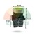 Green lift push button 2 x NO with dimensions