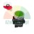 Green industrial push button with contact block NB2-BE101 and 24h delivery icon from Poland