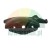 Black handle for a pot or pressure cooker, bottom view showing mounting holes.