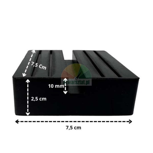 Stable square rubber car jack pad 7.5cm