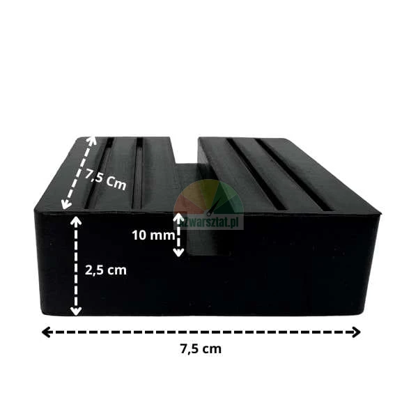 Stable square rubber car jack pad 7.5cm