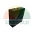 Black rectangular rubber jack pad with a notch on the top edge.