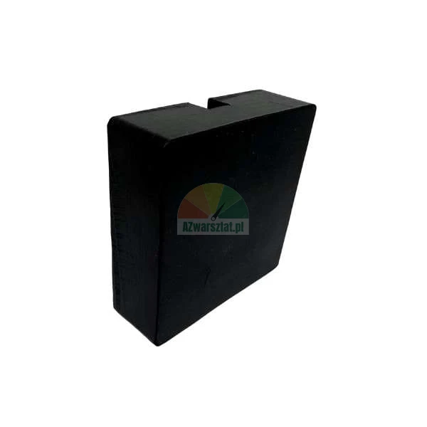 Black rectangular rubber jack pad with a notch on the top edge.