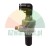 Pneumatic quick exhaust valve with silencer and elbow fitting.