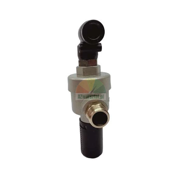 Automatic air vent valve with brass connection and black plastic components