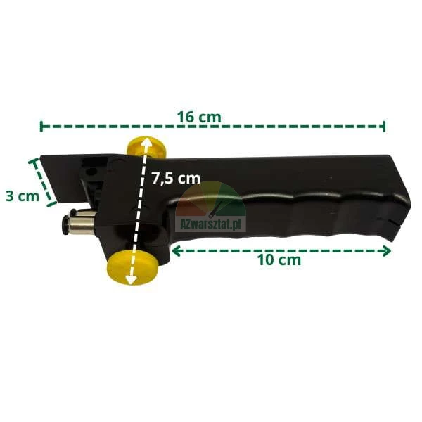Black tire changer handle grip 4mm with dimensions