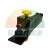 Black pneumatic tool component with a yellow adjustment knob and two silver ports.