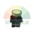 White industrial push button switch, model NB2-BE101 NO, with a silver bezel and black mounting base.