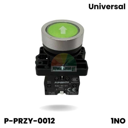 Green lift control push button with up arrow 1x NO contact