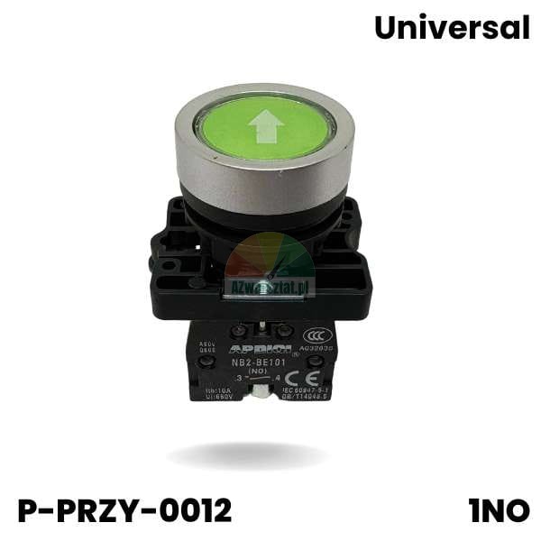 Green lift control push button with up arrow 1x NO contact