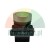 Green industrial push button with a down arrow, silver bezel, and black plastic base.