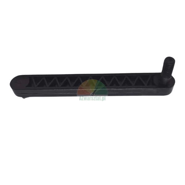 Black plastic handle with internal triangular reinforcement and a threaded bolt.