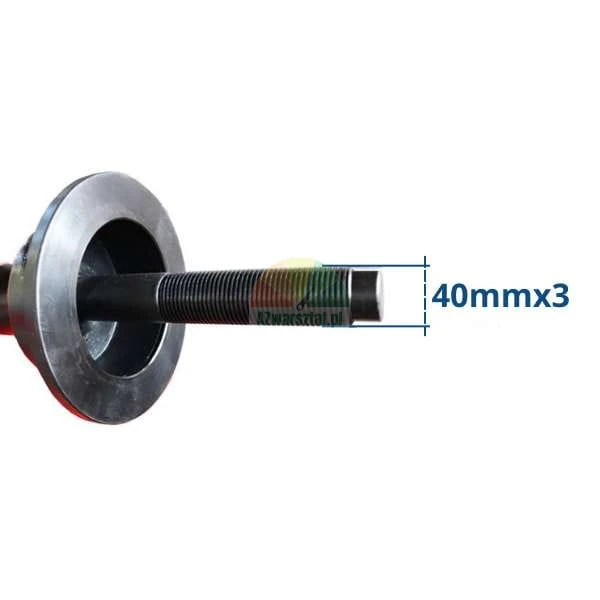 Threaded shaft for wheel balancing machine with 40mm x 3 dimensions.