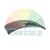 Gray curved plastic cover or trim molding piece on a white background.