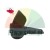 Black plastic latch element on a white background with a fast shipping from Poland icon.