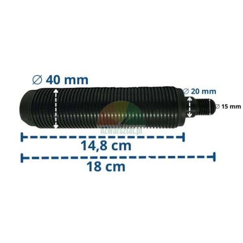 Wheel balancer shaft 40mm 18cm with dimensions