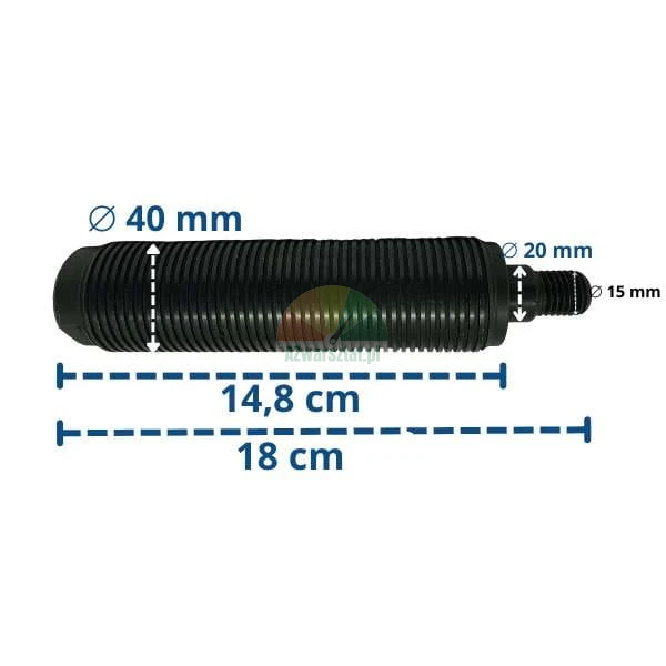 Wheel balancer shaft 40mm 18cm with dimensions