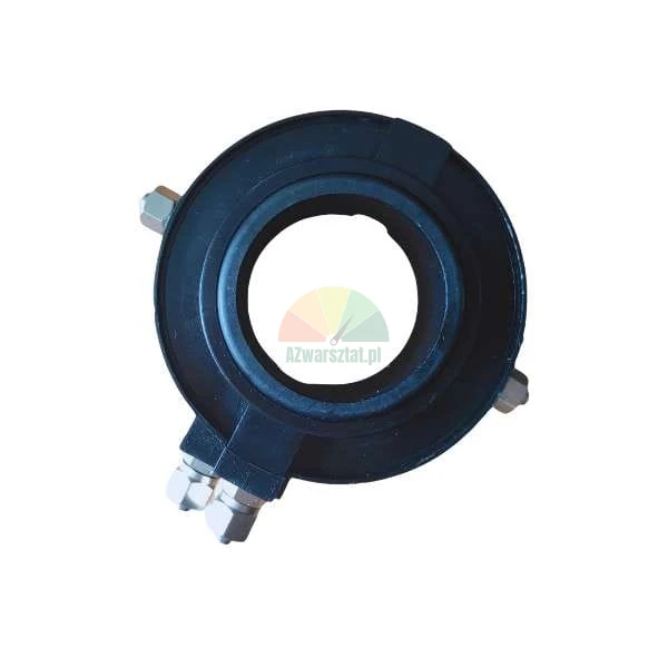 Compact seal for pipes made of EPDM rubber with metal bolts.