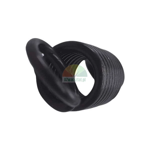 Black spiral cable protector made of flexible plastic.