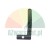Black flat L-shaped bracket with a single mounting hole on a white background.